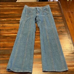 Grey ant vintage braided bell bottoms